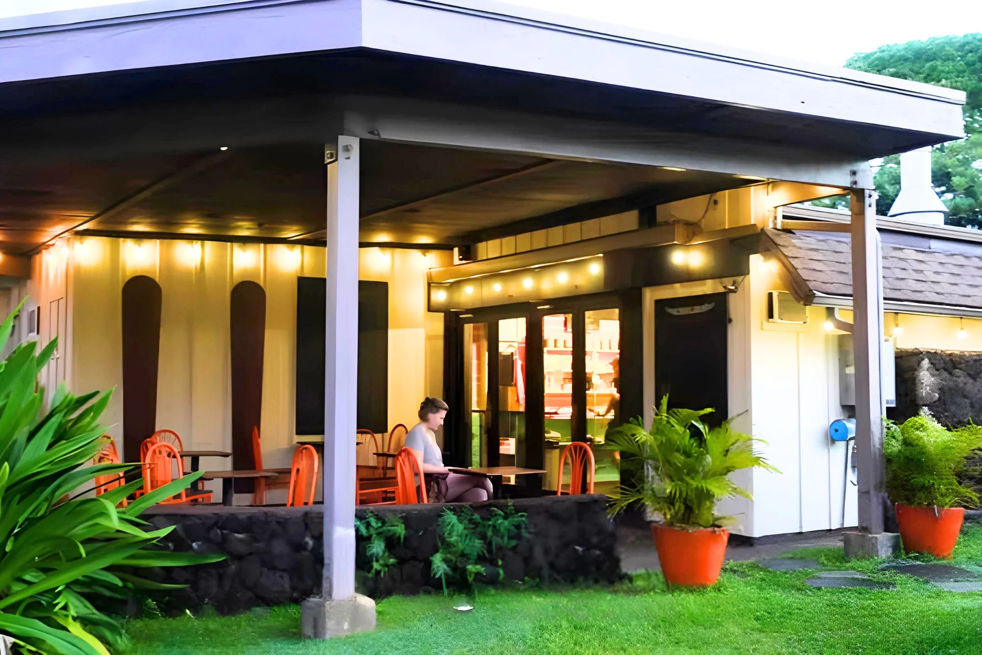 coffee in Hawaii served by the top Coffee Shops in Kauai % Imua Coffee Roasters outside view