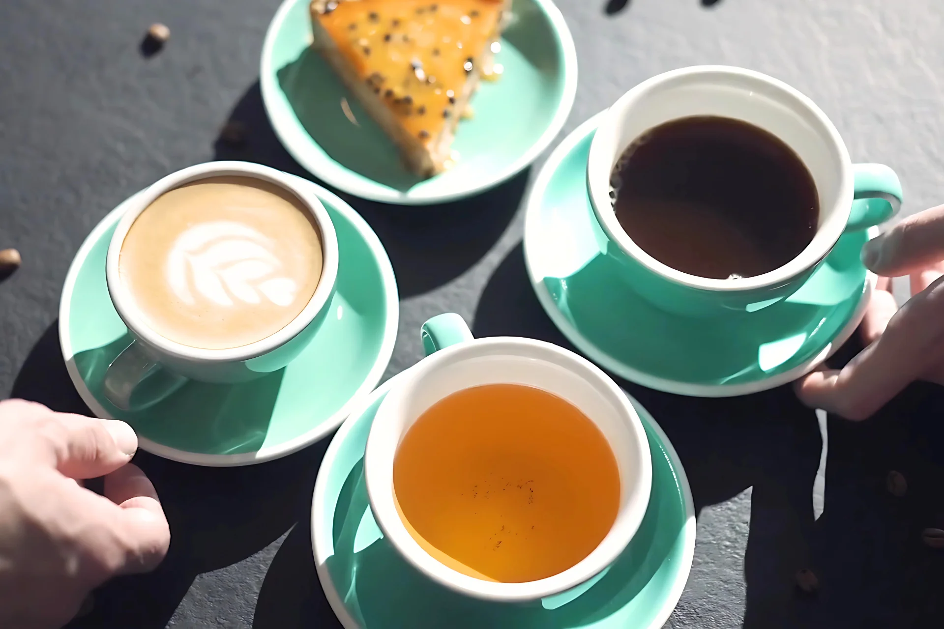 coffee in Hawaii served by the top Coffee Shops in Kauai % Kauai Coffee Culture People drinking coffee at Kauai